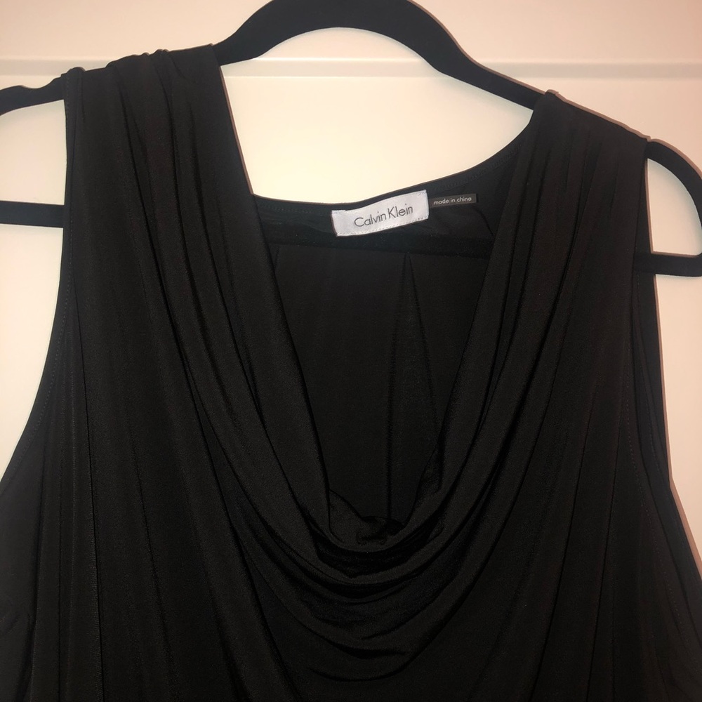 Calvin Klein slouch neck sleeveless blouse